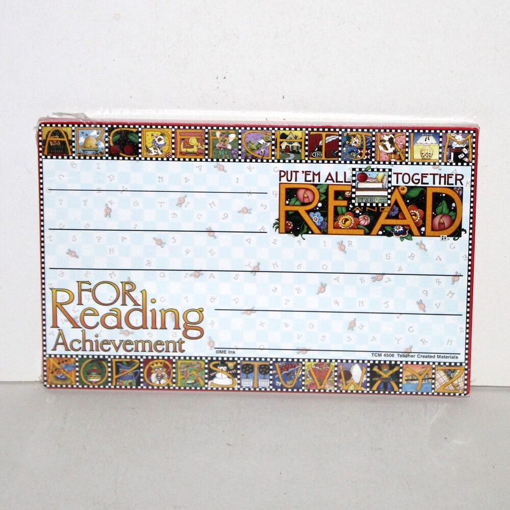 Mary Engelbreit 25 Cards Awards For Reading Achievement School Teacher Materials